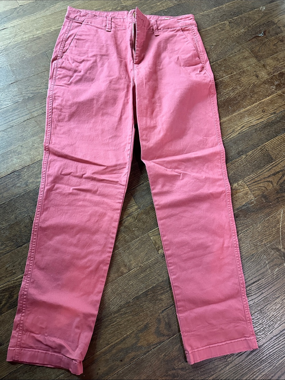 GAP Pink Straight-Leg Cotton Pants